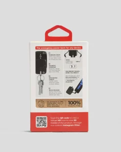 Rolling Square 3 In 1 Keyring Powerbank 1400mAh Black Clearance