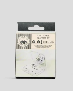 Get It Now 3 In 1 Multi Cable Adaptor White New