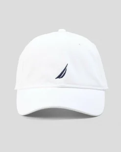 NAUTICA 6 Panel Buckle Cap True White New