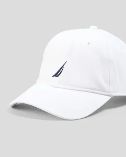 NAUTICA 6 Panel Buckle Cap True White New