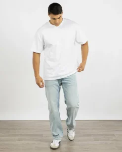 Levi's 555 Relaxed Straight Jeans Baby Blue Essentials New