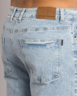 Skylark Abseil Denim Shorts Lt Blue Sale