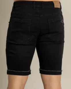 Skylark Abseil Denim Shorts Washed Black