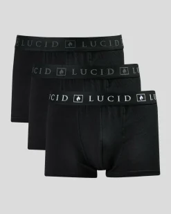 Lucid Absolute Fitted Boxer Shorts 3 Pack Black Discount