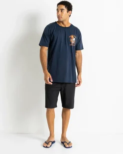 Salty Life Abyss T-Shirt Navy Acid Discount