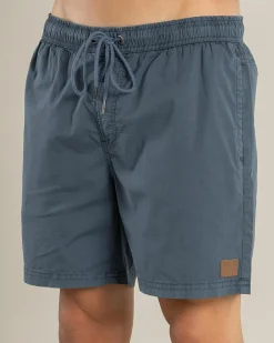 Lucid Active Elastic Waist Shorts Slate Blue Discount