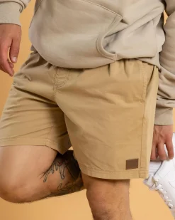Lucid Active Elastic Waist Shorts Stone Outlet