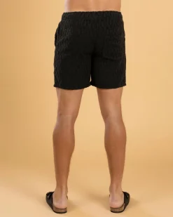 Skylark Advance Elastic Waist Shorts Overdye Black New