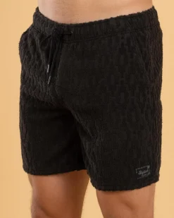 Skylark Advance Elastic Waist Shorts Overdye Black New