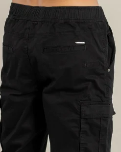Lucid Agenda Cargo Pants Black Wash Outlet