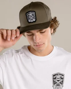 The Mad Hueys Ahoy Fkrs Shield Snapback Cap Olive Sale