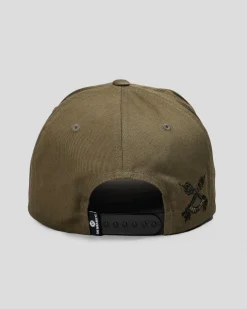 The Mad Hueys Ahoy Fkrs Shield Snapback Cap Olive Sale