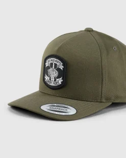 The Mad Hueys Ahoy Fkrs Storm Snapback Cap Olive Clearance