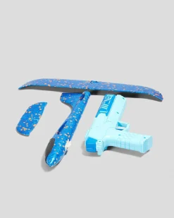 Get It Now Airplane Glider with Launcher Blue Best