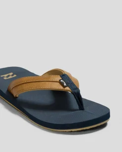 Billabong All Day Impact Thongs Navy/tan New