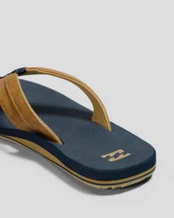 Billabong All Day Impact Thongs Navy/tan New