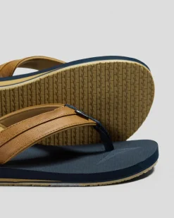 Billabong All Day Impact Thongs Navy/tan New