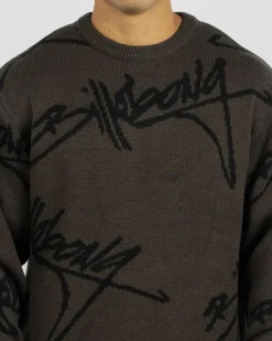 Billabong All Over Sweater Knit Jumper Raven Online
