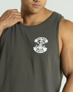 The Mad Hueys Anchor Bones Singlet Charcoal/white Outlet