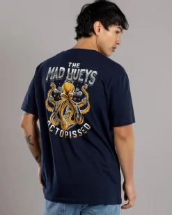 The Mad Hueys Anchor Octopissed T-Shirt Navy Sale