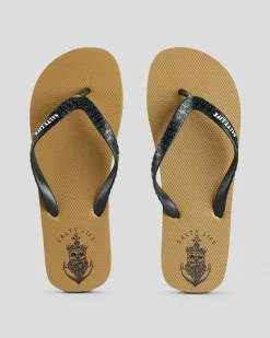 Salty Life Anchors Thongs Tan/black Online