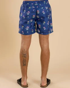 Lucid Animate Elastic Waist Shorts Navy Hot