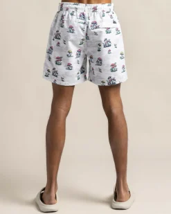 Lucid Animate Elastic Waist Shorts White Outlet