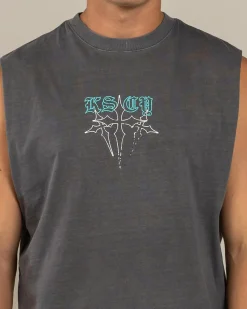 Kiss Chacey Anti Hero Relaxed Muscle Tank Pigment Charcoal Sale