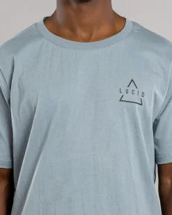 Lucid Aperture T-Shirt Mineral Blue Discount