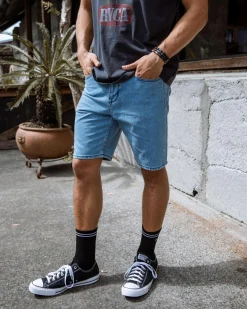 Quiksilver Aqua Cult Aged Denim Shorts Ashley Blue Online