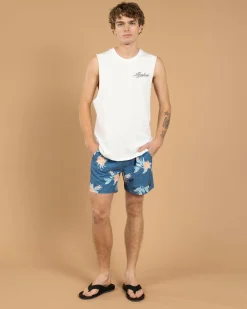 Skylark Arbor Elastic Waist Shorts Blue New