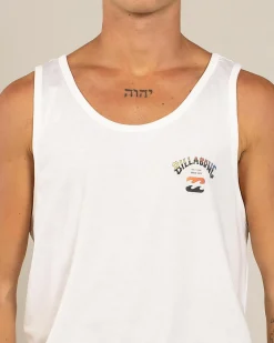Billabong Arch Fade Singlet Off White