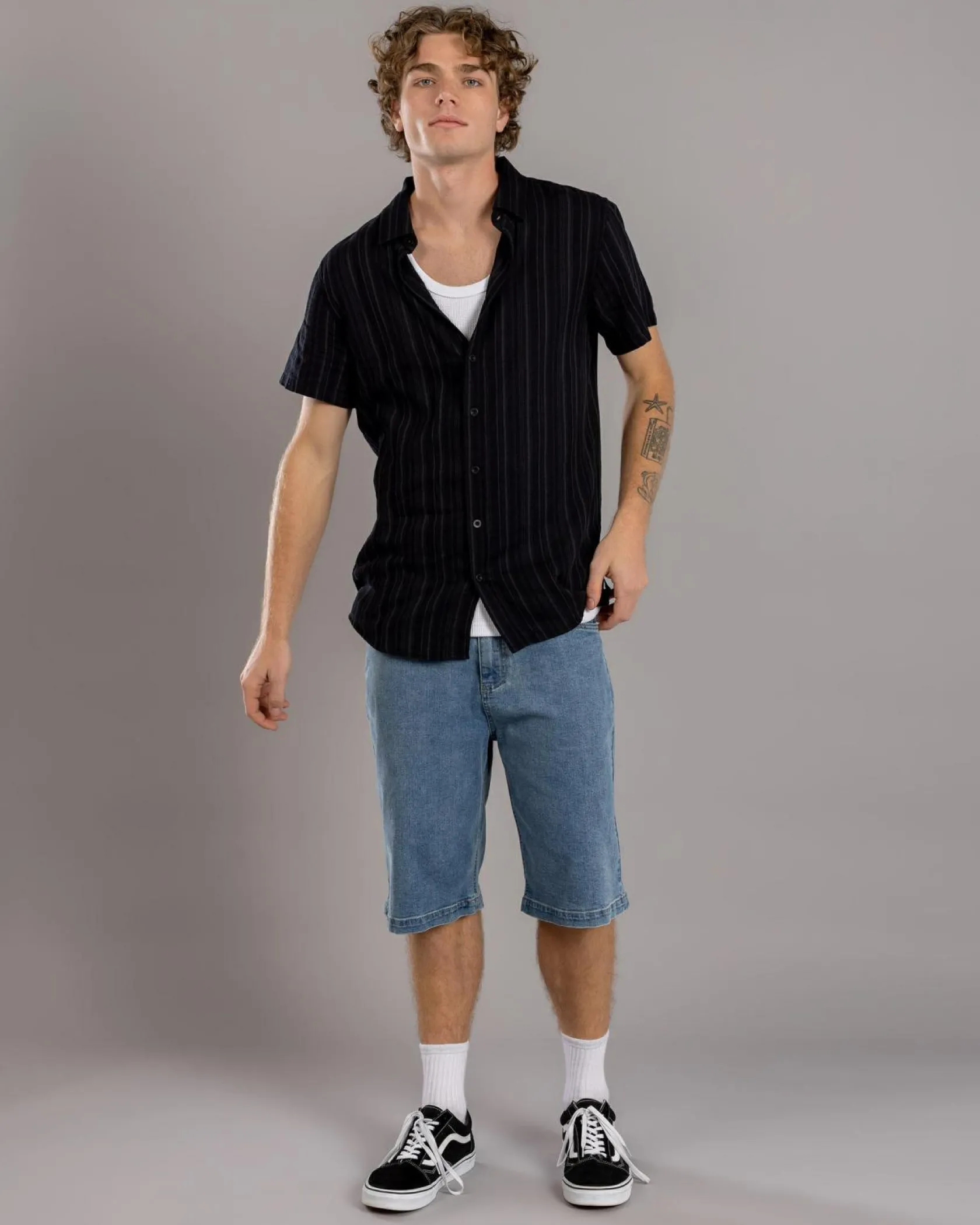 Dexter Archangel Short Sleeve Shirt Black Discount