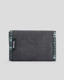 Rip Curl Archive Cord Surf Trifold Wallet Black/blue Discount