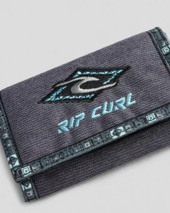Rip Curl Archive Cord Surf Trifold Wallet Black/blue Discount