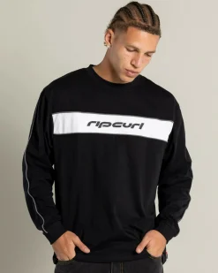 Rip Curl Archive Long Sleeve T-Shirt Black Clearance