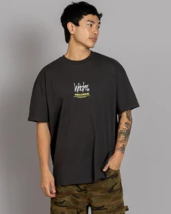 Wndrr Atlantic Box Fit T-Shirt Faded Black New