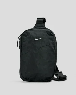 Nike Aura Crossbody Bag Black/black/matte Silver New