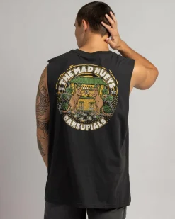 The Mad Hueys Barsupials Muscle Tank Vintage Black