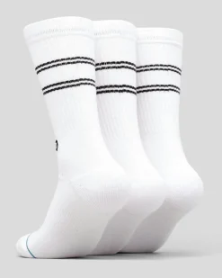Stance Basic Crew Socks 3 Pack White New