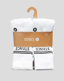 Stance Basic Crew Socks 6 Pack White Clearance