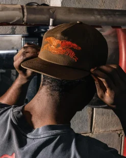 Antihero Basic Eagle Snapback Cap Brown/orange Outlet