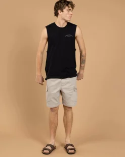Jacks Beach Trail Muscle Tank Black Clearance