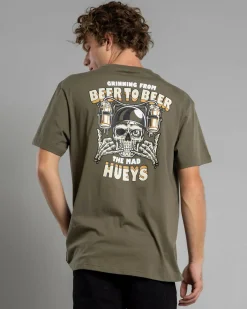 The Mad Hueys Beer To Beer T-Shirt Olive Clearance
