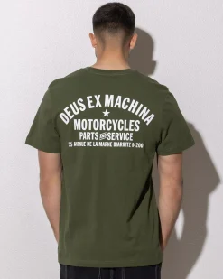 Deus Ex Machina Biarritz Address T-Shirt Cypress Green Clearance