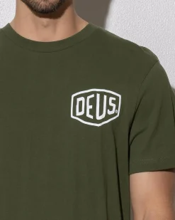 Deus Ex Machina Biarritz Address T-Shirt Cypress Green Clearance
