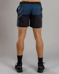 Sparta Bicolour Elastic Waist Shorts Black/deep Blue Online