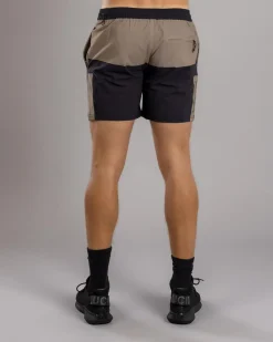 Sparta Bicolour Elastic Waist Shorts Black/sand Sale