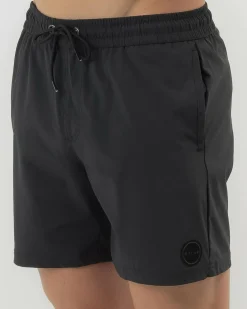 Skylark Bind Elastic Waist Shorts Black New