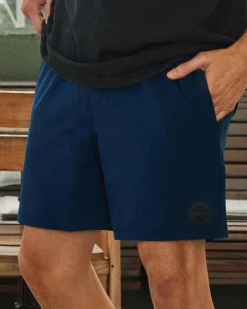 Skylark Bind Elastic Waist Shorts Navy New